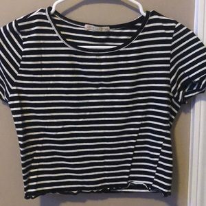 Active USA black & white striped T-shirt size S